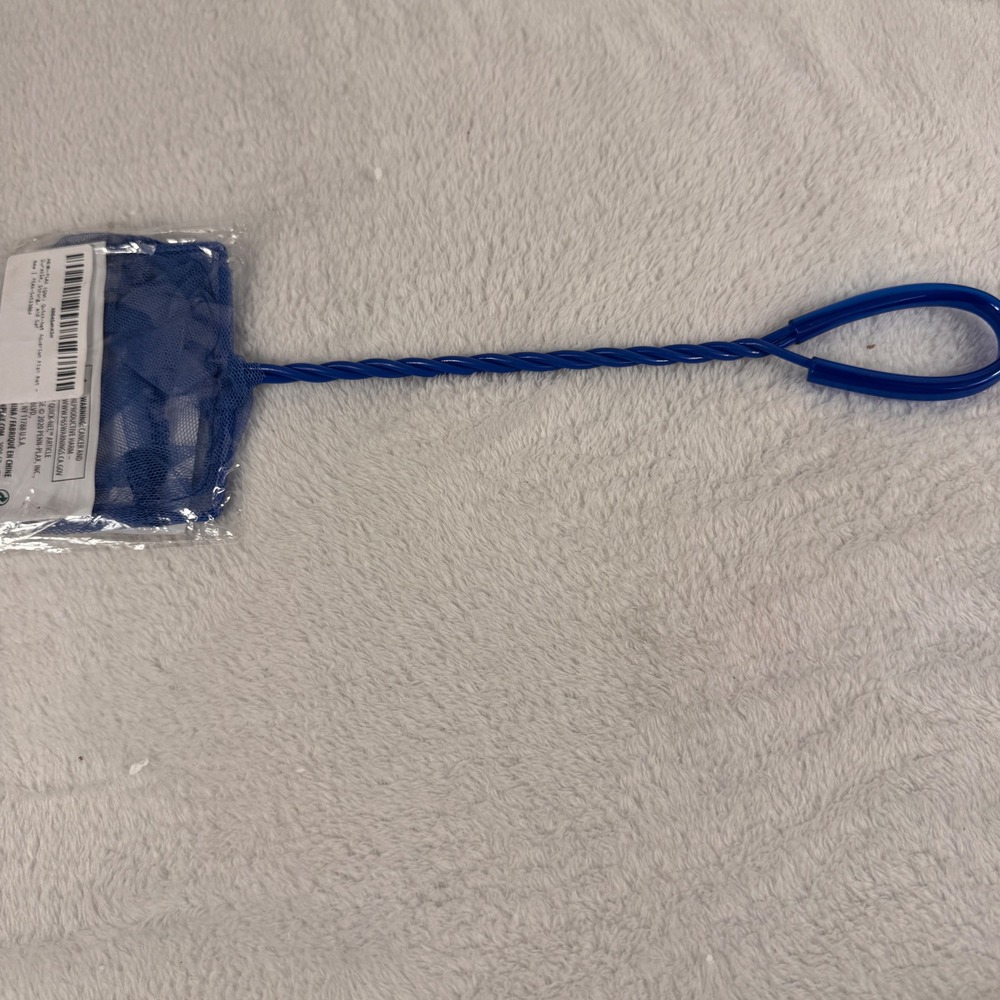 Aqua-Life Quick-Net 4" Aquarium Fish Net Blue Extra Long Vinyl Handle New